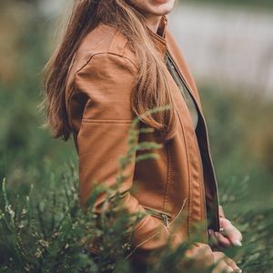 Faux leather jacket